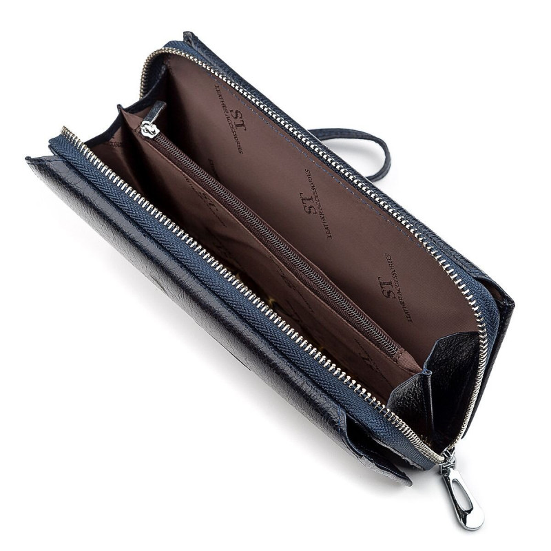 Мужской кошелек ST Leather (ST) кожа Синий