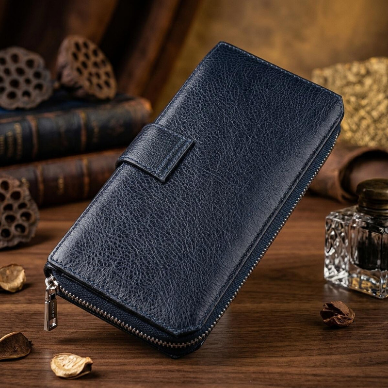 Мужской кошелек ST Leather (ST) кожа Синий