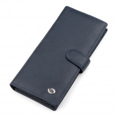Мужской купюрник ST Leather (ST) кожаный Синий