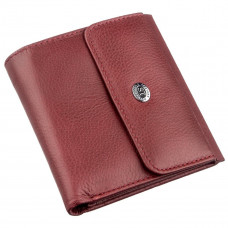 Небольшой женский бумажник с монетницей ST Leather Бордовый