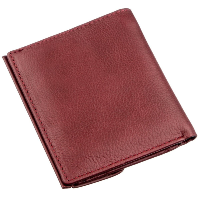 Небольшой женский бумажник с монетницей ST Leather Бордовый