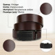 Ремінь чоловічий з затемненою пряжкою автомат Vintage Коричневий