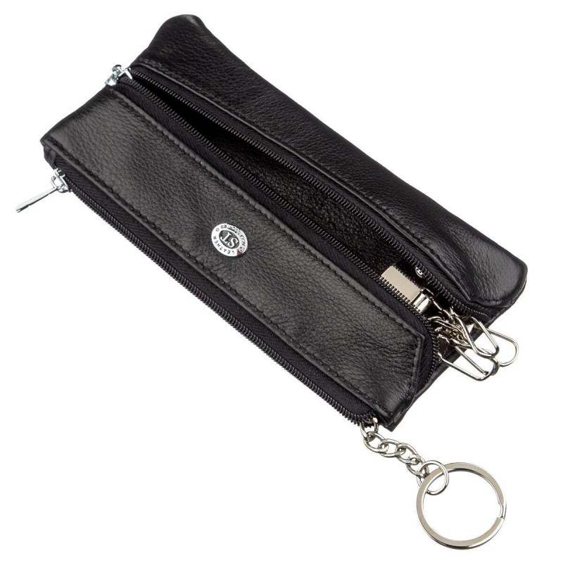 Мужская компактная ключница ST Leather Черный