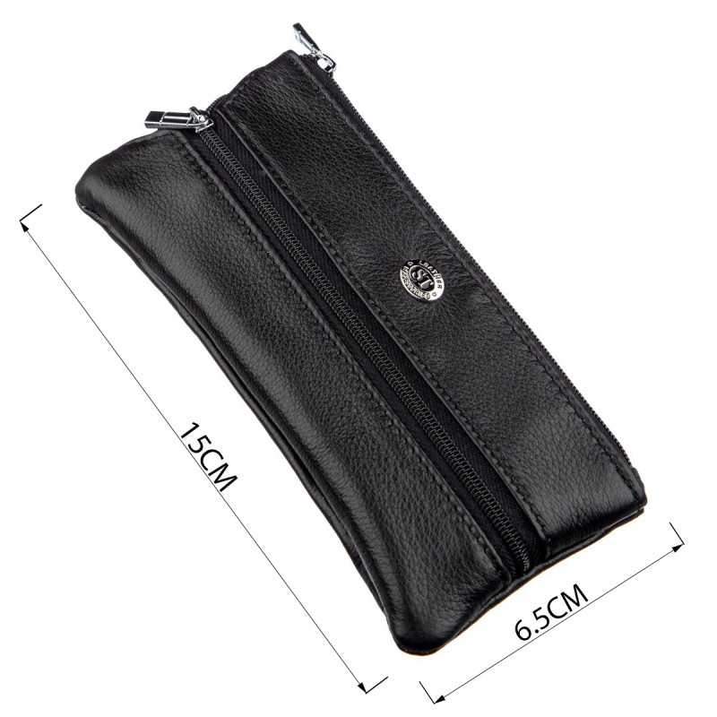 Мужская компактная ключница ST Leather Черный