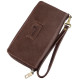 Чоловічий шкіряний клатч для карток купюр та документів SHVIGEL Коричневий