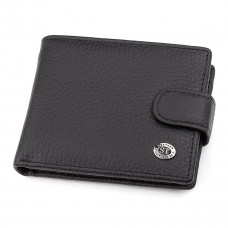 Мужской кошелек ST Leather (ST) кожаный Черный