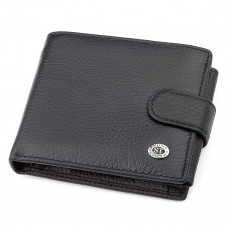 Мужской кошелек ST Leather (ST) натуральная кожа Черный