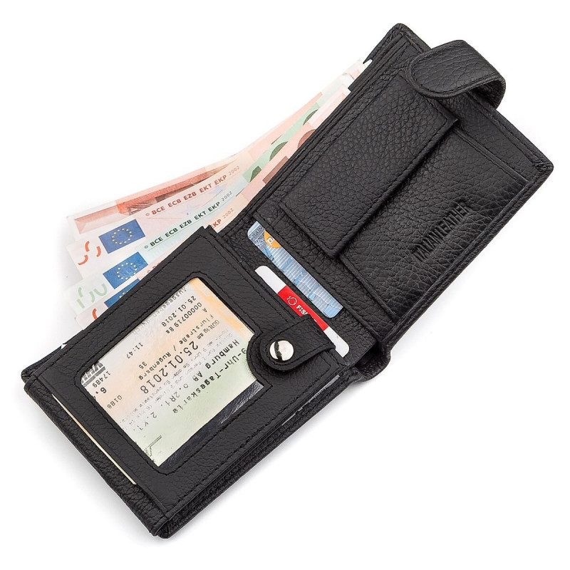 Мужской кошелек ST Leather (ST) натуральная кожа Черный