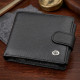 Мужской кошелек ST Leather (ST) натуральная кожа Черный