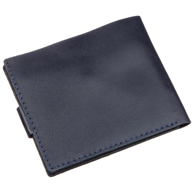 Портмоне мужское с монетницей кожаное SHVIGEL Синее
