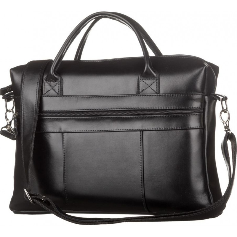 Сумка мужская SHVIGEL из кожи Черная