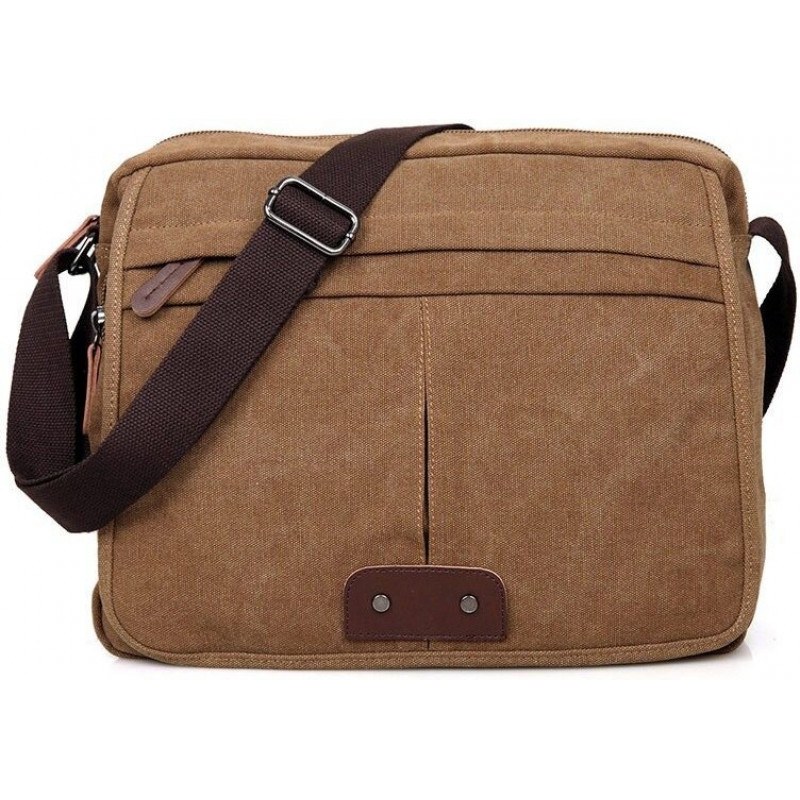 Сумка чоловіча Vintage текстильна Коричнева