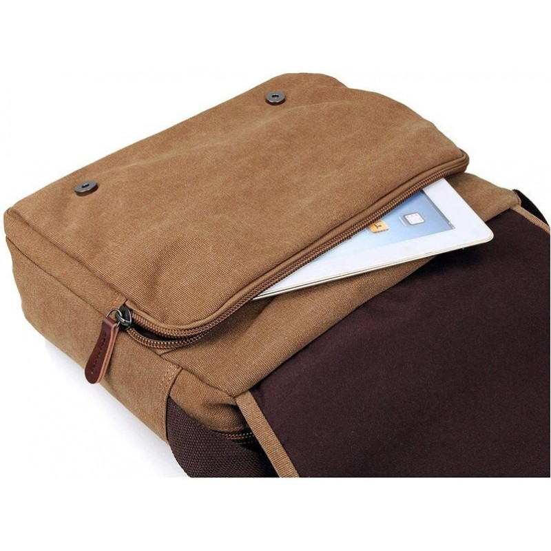 Сумка чоловіча Vintage текстильна Коричнева
