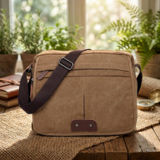 Текстильна сумка для ноутбука роботи та міста Vintage Коричнева