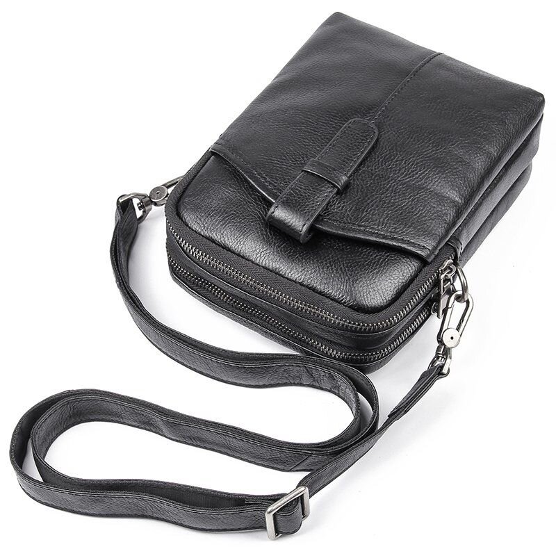 Сумка чоловіча шкіряна флотар Vintage Чорна