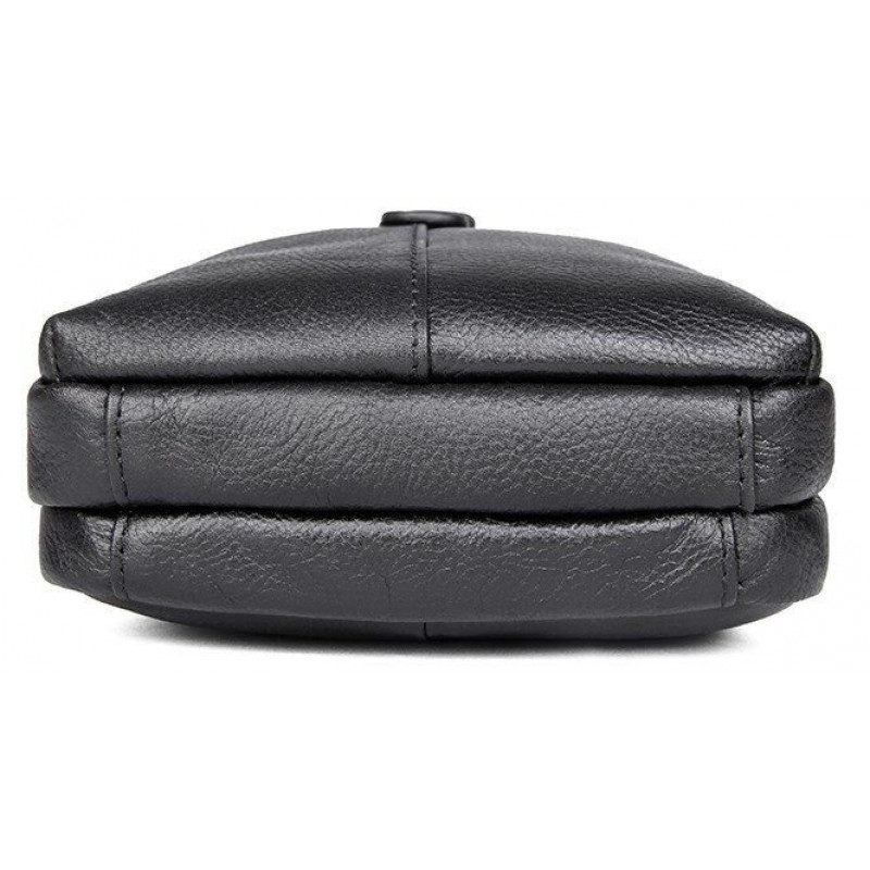 Сумка чоловіча шкіряна флотар Vintage Чорна