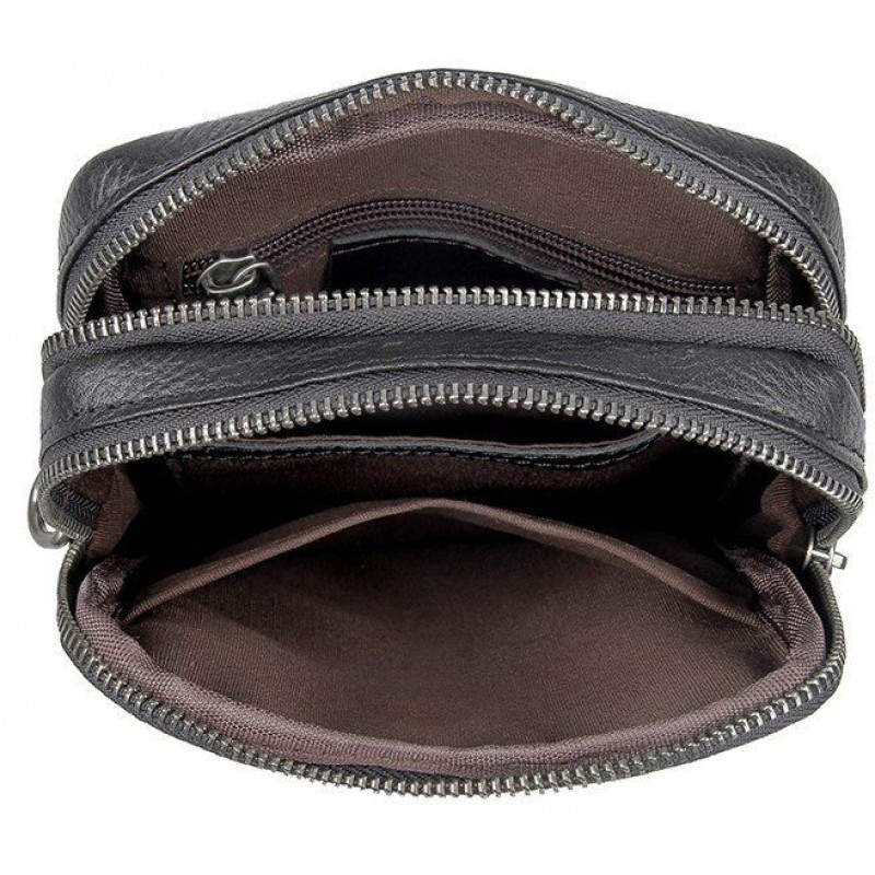 Сумка чоловіча шкіряна флотар Vintage Чорна