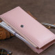 Горизонтальный тонкий кошелек из кожи женский ST Leather Розовый