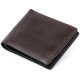 Якісне портмоне в гладкій шкірі на магнітах GRANDE PELLE Коричневе