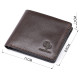 Якісне портмоне в гладкій шкірі на магнітах GRANDE PELLE Коричневе