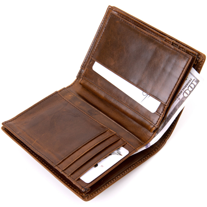 Портмоне унісекс Vintage Коричневе