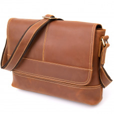 Сумка матова чоловіча почтальонка Vintage Руда