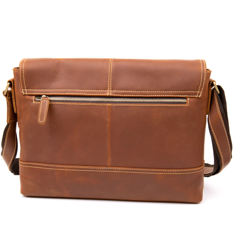 Сумка матова чоловіча почтальонка Vintage Руда