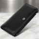 Практичний жіночий шкіряний гаманець ST Leather Чорний