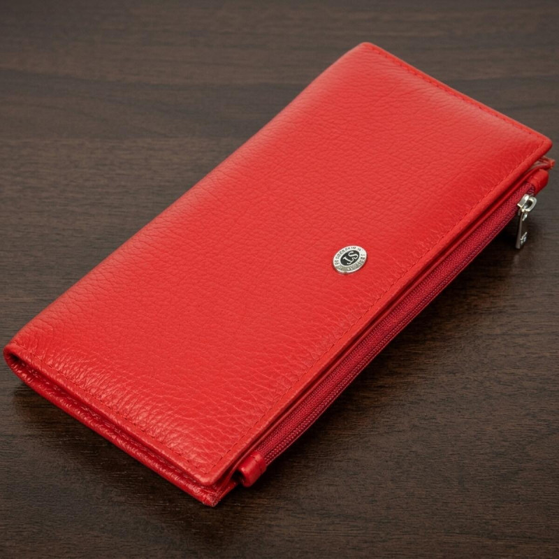 Жіночий шкіряний гаманець ST Leather Червоний