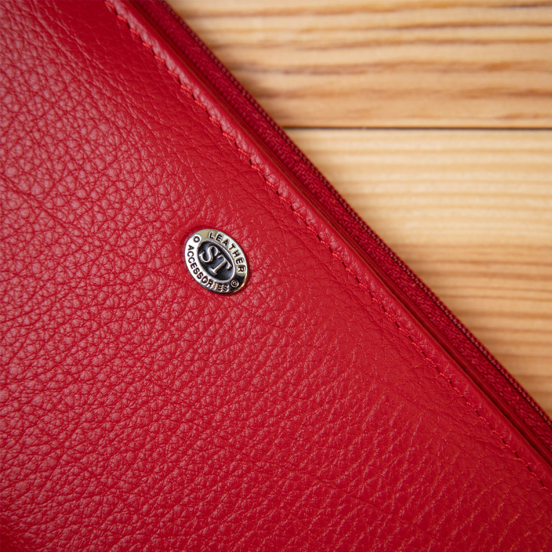 Женский кожаный кошелек ST Leather  Красный