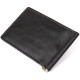 Мужской кожаный зажим для денег GRANDE PELLE Черный