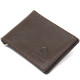 Мужской кожаный зажим для денег GRANDE PELLE Коричневый