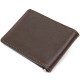Мужской кожаный зажим для денег GRANDE PELLE Коричневый