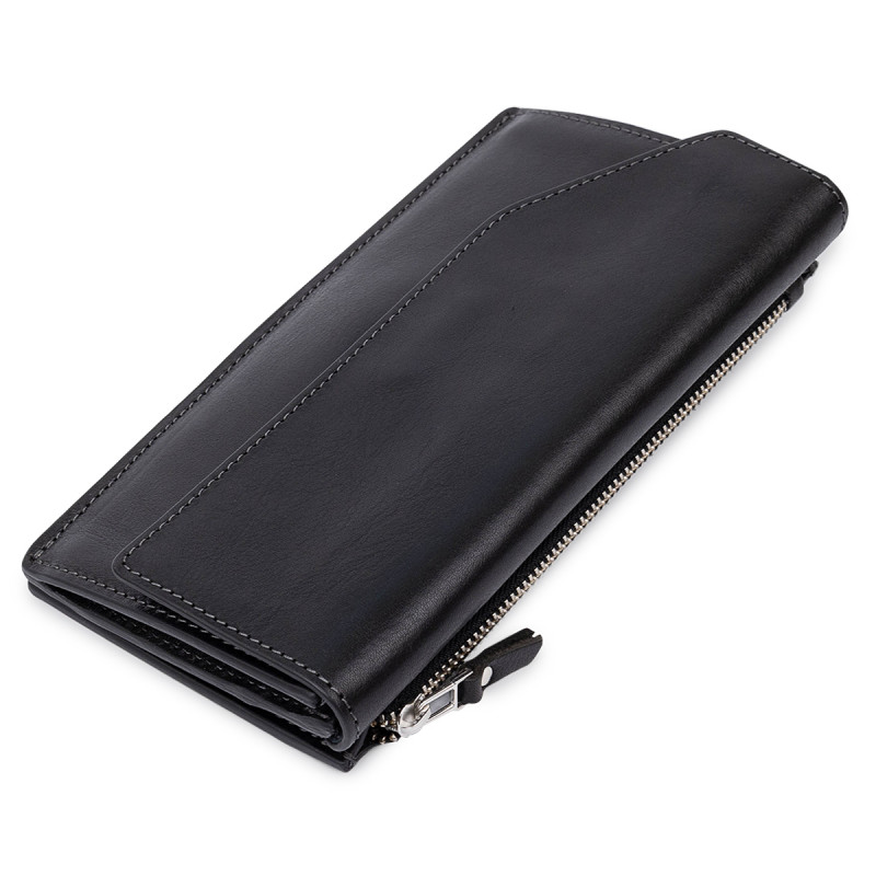 Практичне стильне портмоне унісекс GRANDE PELLE Чорний