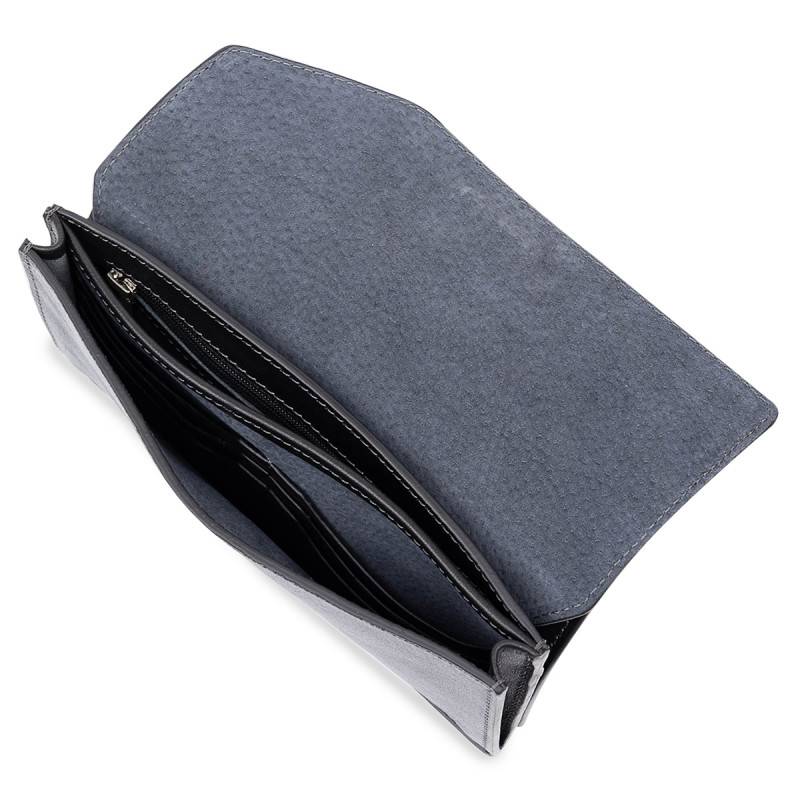 Практичне стильне портмоне унісекс GRANDE PELLE Чорний