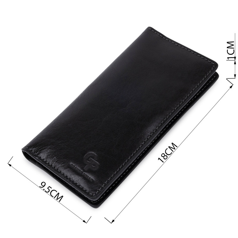 Практичне чоловіче портмоне GRANDE PELLE Чорний