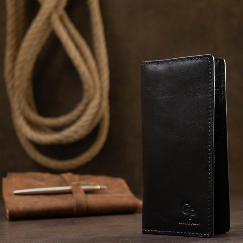 Практичне чоловіче портмоне GRANDE PELLE Чорний