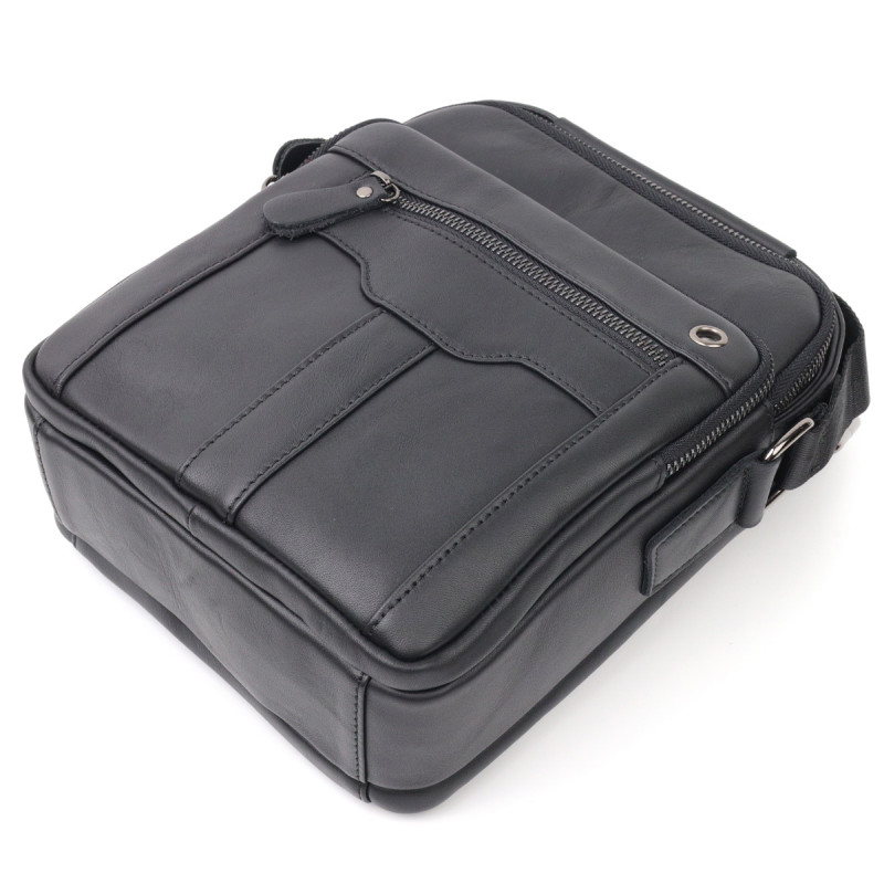 Сумка чоловіча Vintage шкіряна Чорний