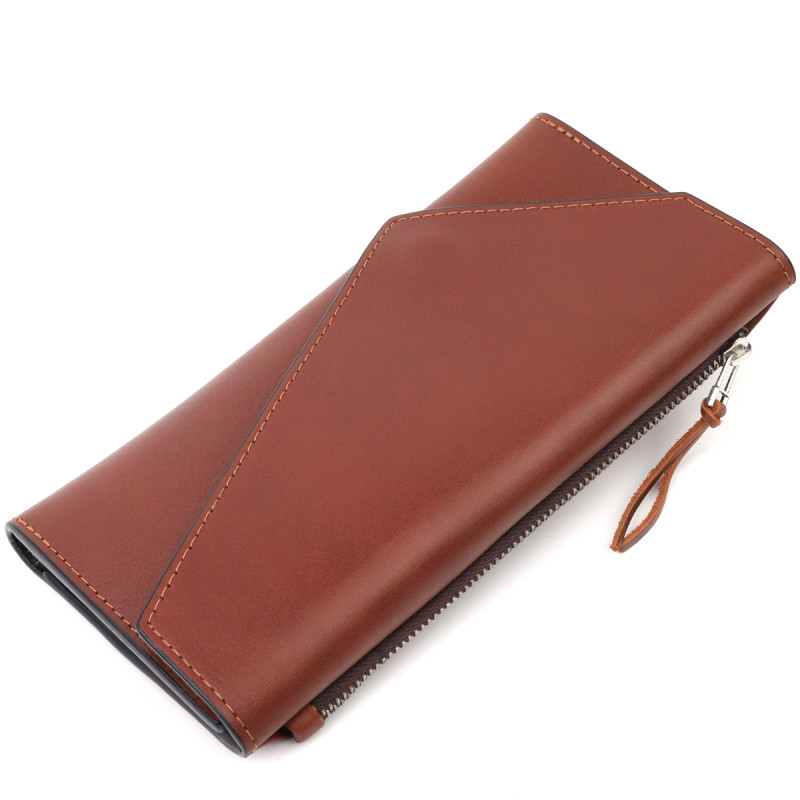 Практичне чоловіче портмоне Grande Pelle Коричневий