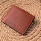 Мужской кожаный кошелек в два сложения Сердце GRANDE PELLE Светло-коричневый