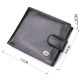 Мужской бумажник из натуральной гладкой кожи в два сложения ST Leather Черный