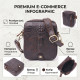Фактурная мужская сумка из натуральной кожи с тиснением под крокодила Vintage Коричневая