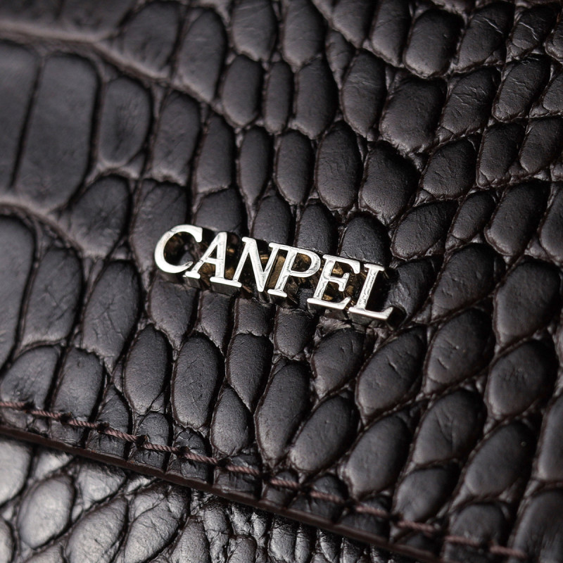 Мужской кожаный клатч для документов и города CANPELLINI Коричневый