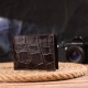 Миниатюрное мужское портмоне из натуральной фактурной кожи CANPELLINI Коричневое