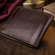 Елегантне портмоне для чоловіків у два складення з натуральної фактурної шкіри CANPELLINI Коричневе