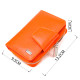 Яскраве вертикальне портмоне для жінок із монетницею на блискавці з натуральної шкіри флотар CANPELLINI Помаранчеве