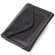 Практичное портмоне унісекс у три складання GRANDE PELLE Чорний