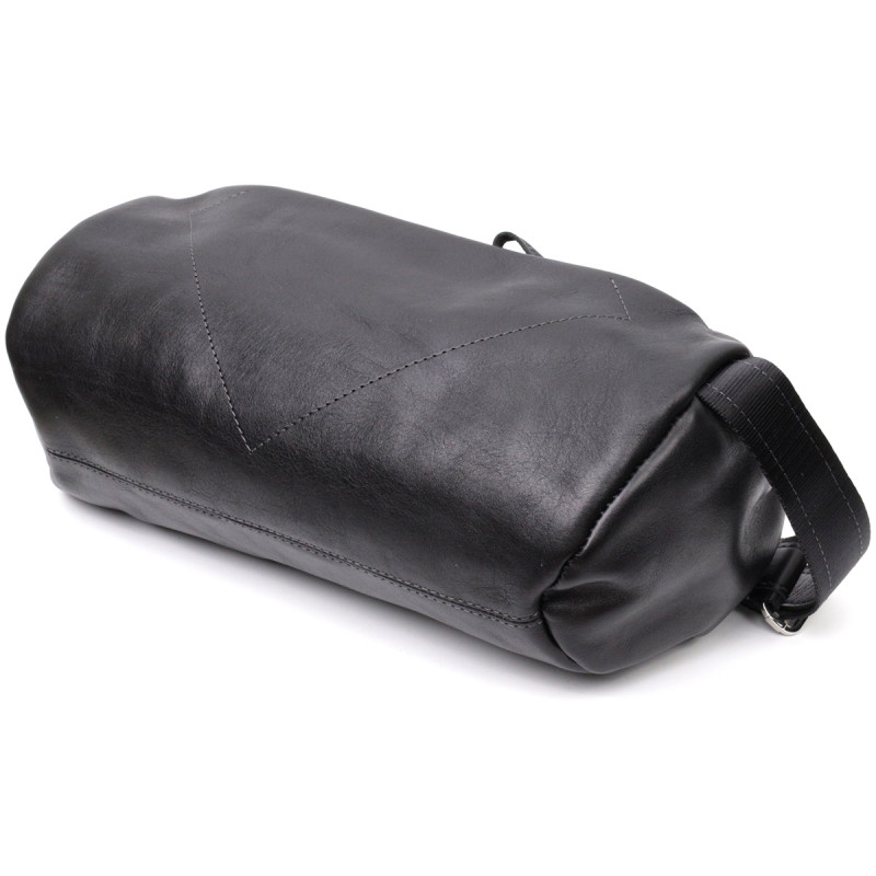 Оригінальна сумка через плече з натуральної шкіри GRANDE PELLE Чорна