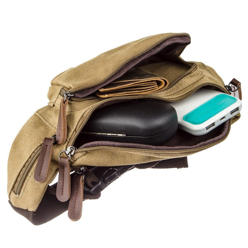Сумка поясная текстильная Vintage Хаки