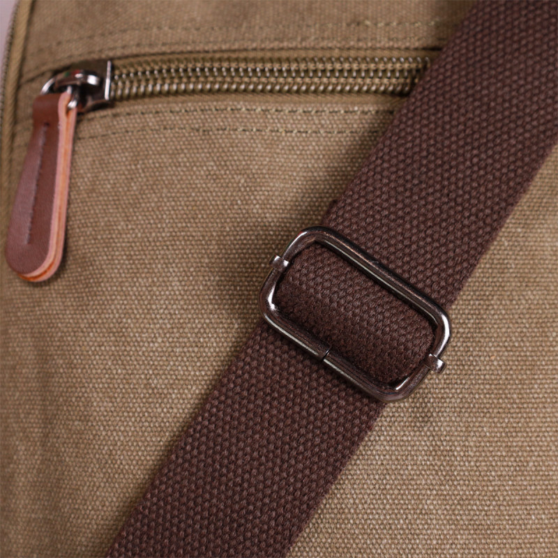 Сумка почтальонка на плечо из плотного текстиля Vintage Оливковый